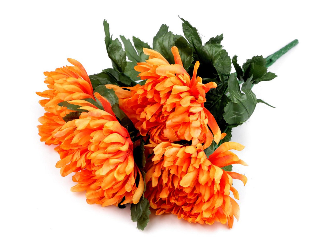 Umělá kytice chryzantéma, barva 3 oranžová