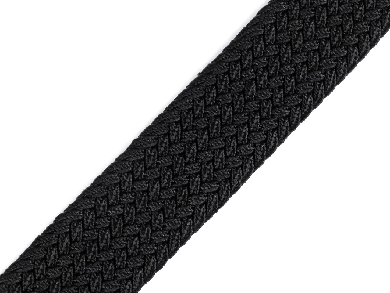 Pružný popruh splétaný šíře 32 mm, barva 4 černá