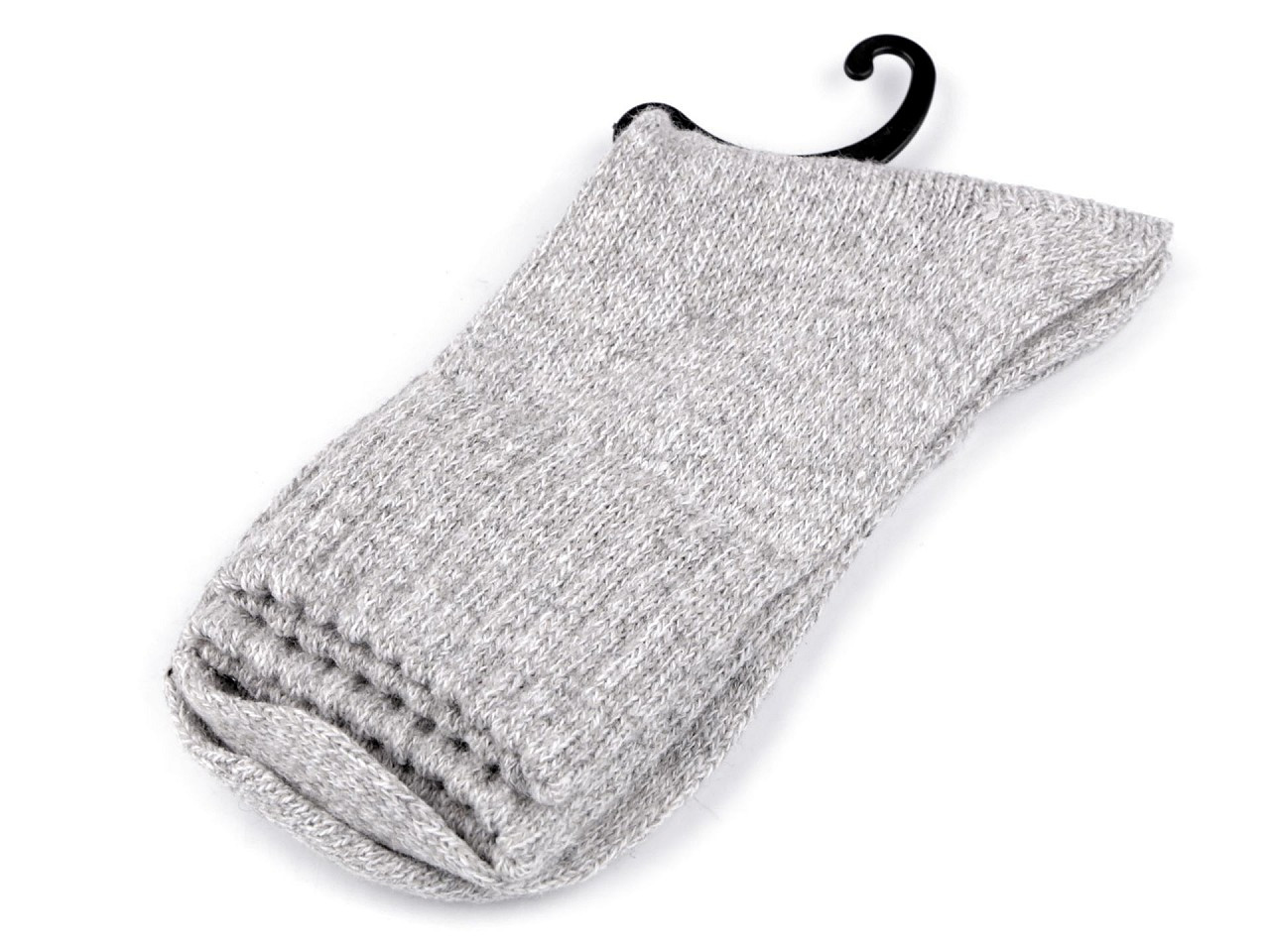 Ponožky teplé žíhané unisex, barva 6 šedá nejsvětlější