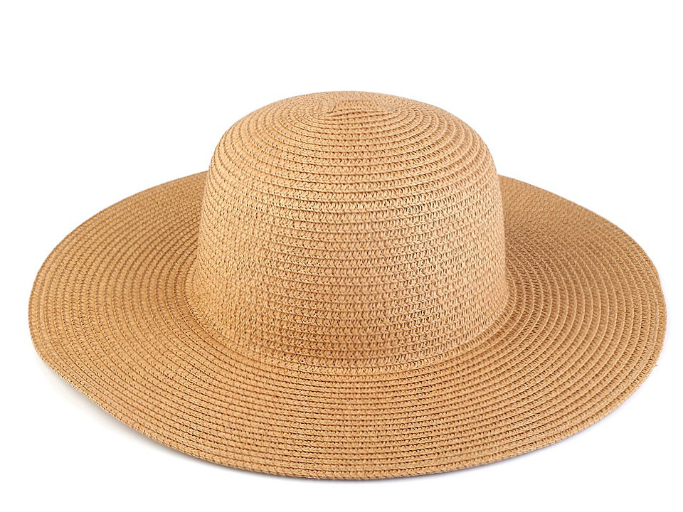 Dámský letní klobouk / slamák k dozdobení, barva 3 hnědá přírodní