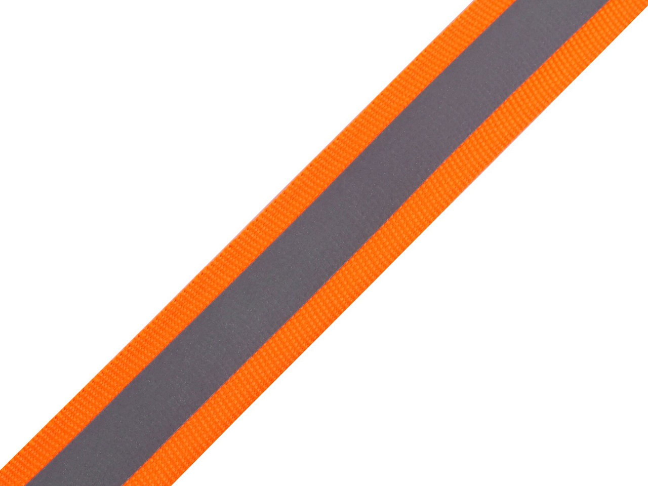 Reflexní páska šíře 20 mm na tkanině, barva 2 oranžová