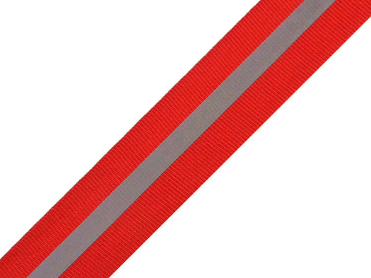 Reflexní páska šíře 30 mm na tkanině, barva 2 červená