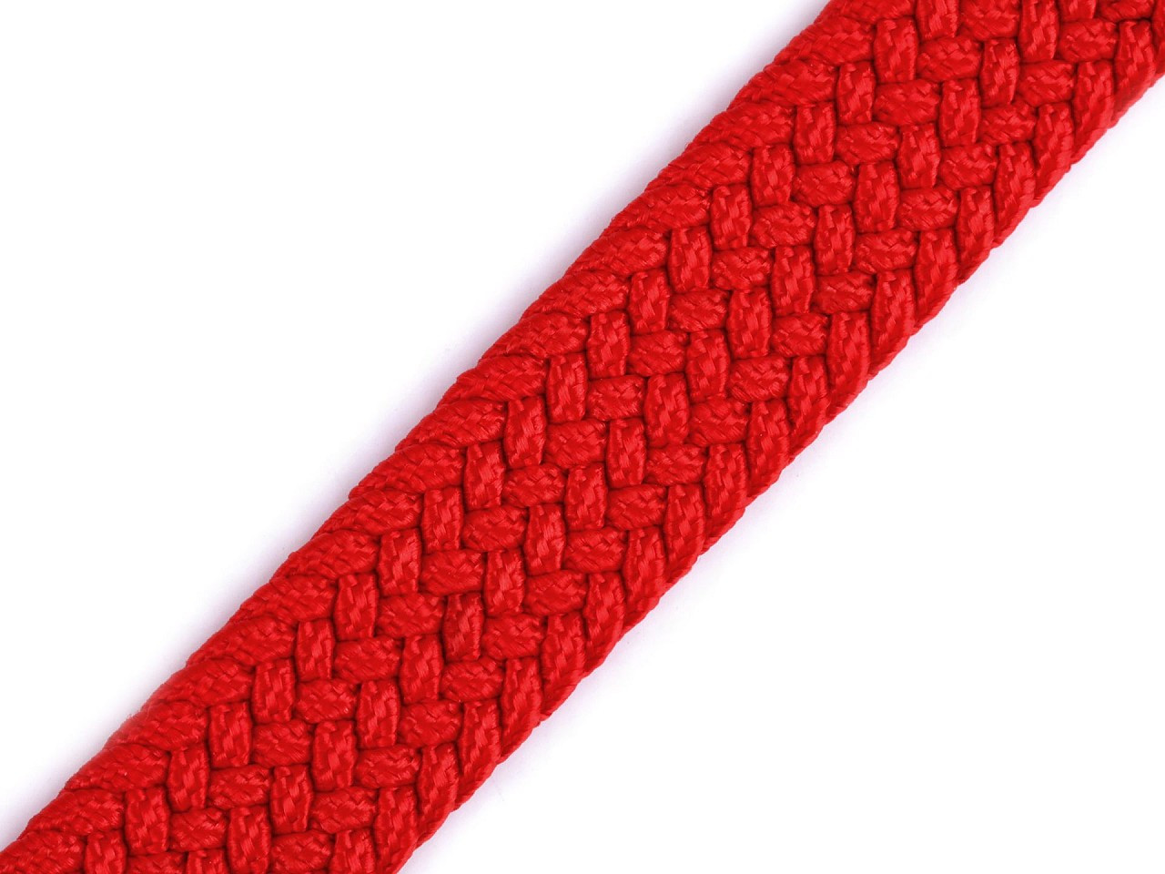 Pružný popruh splétaný šíře 25 mm, barva 2 červená