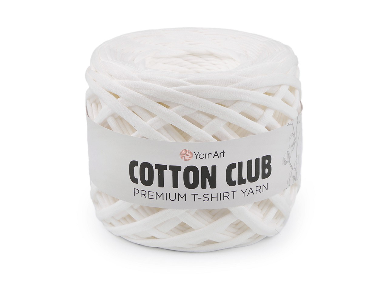 Pletací příze Cotton Club 310 g, barva 2 (7349) krémová nejsvět.