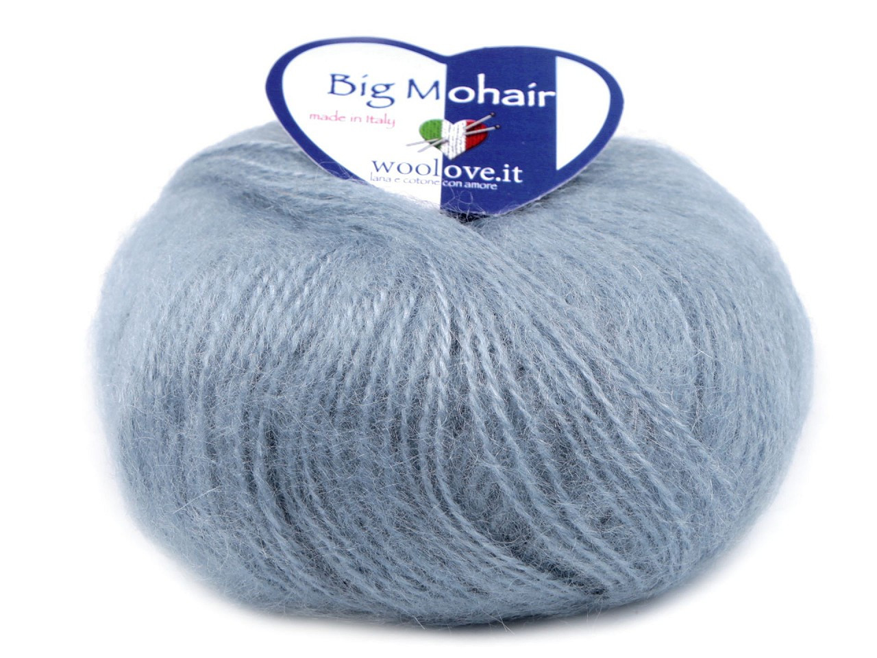 Pletací příze Big Mohair 25 g, barva 15 (9) modrošedá sv.