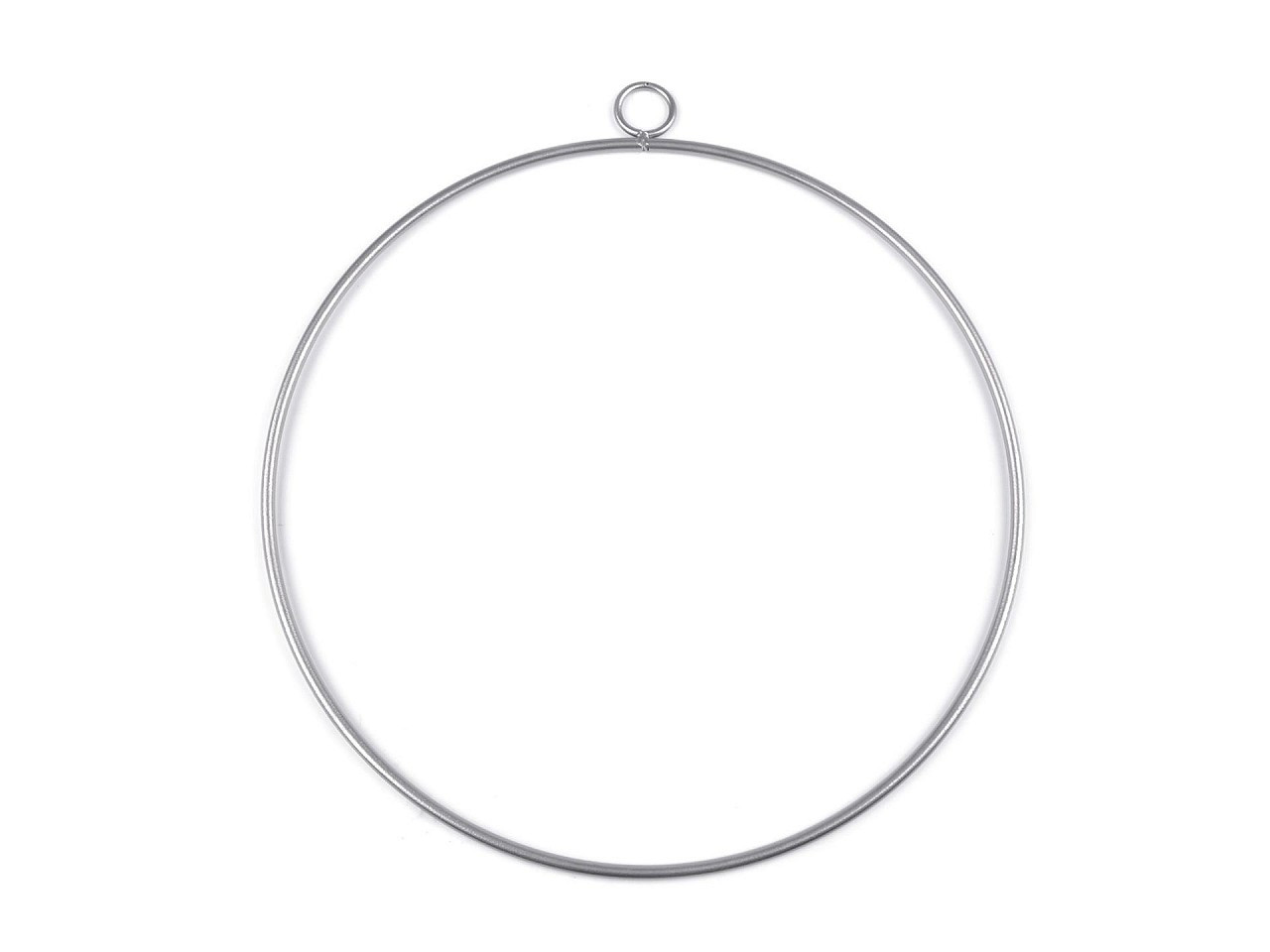 Kovový kruh na lapač snů / k dekorování Ø25 cm, barva 4 stříbrná tmavá mat