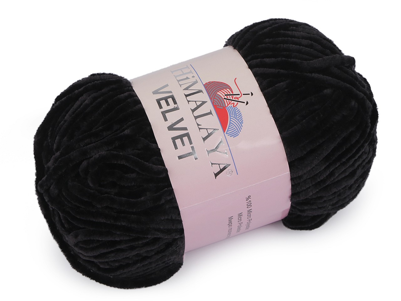 Pletací žinylková příze Velvet 100 g, barva 8 (90011) černá