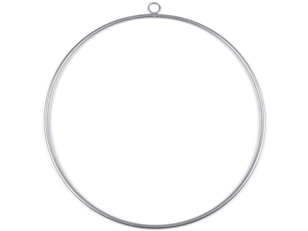 Kovový kruh na lapač snů / k dekorování Ø50 cm, barva 4 stříbrná tmavá mat