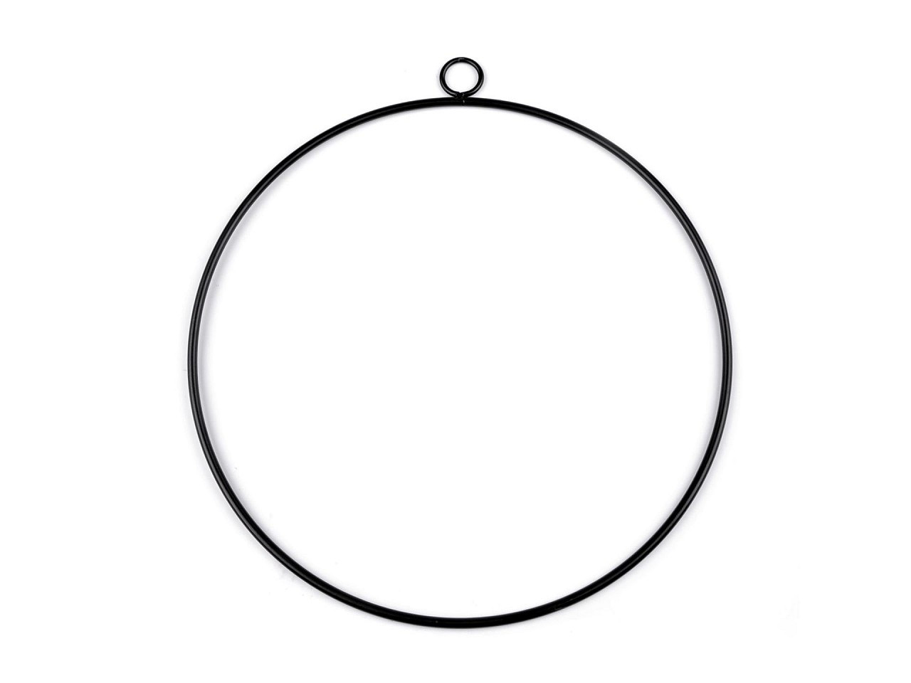 Kovový kruh na lapač snů / k dekorování Ø25 cm, barva 3 černá mat