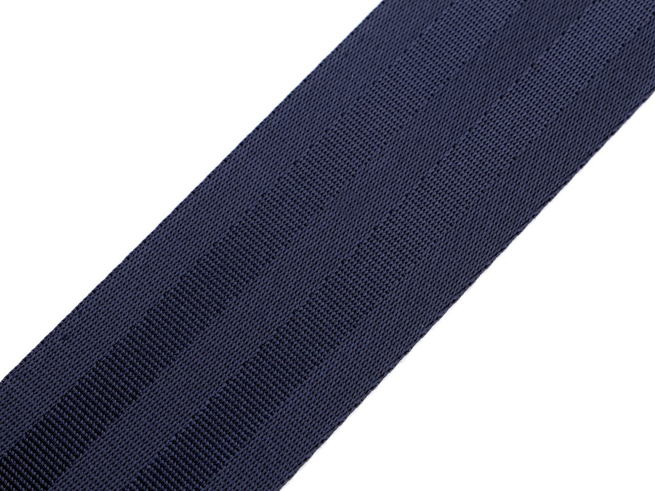 Hladký oboustranný popruh s leskem šíře 50 mm, barva 3 modrá tmavá