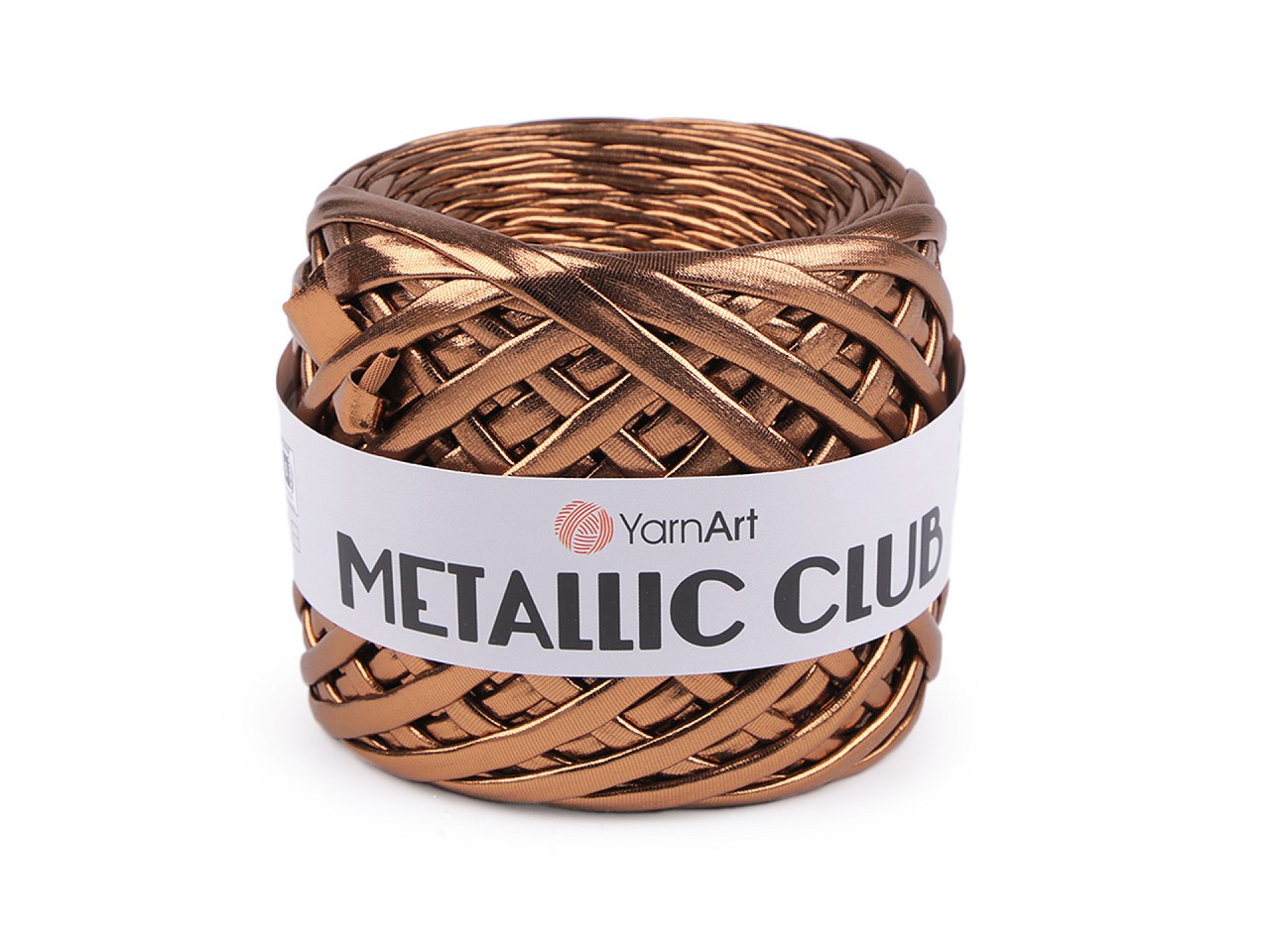 Pletací příze Metallic Club 180 g, barva 3 (8108) měděná střední lesk