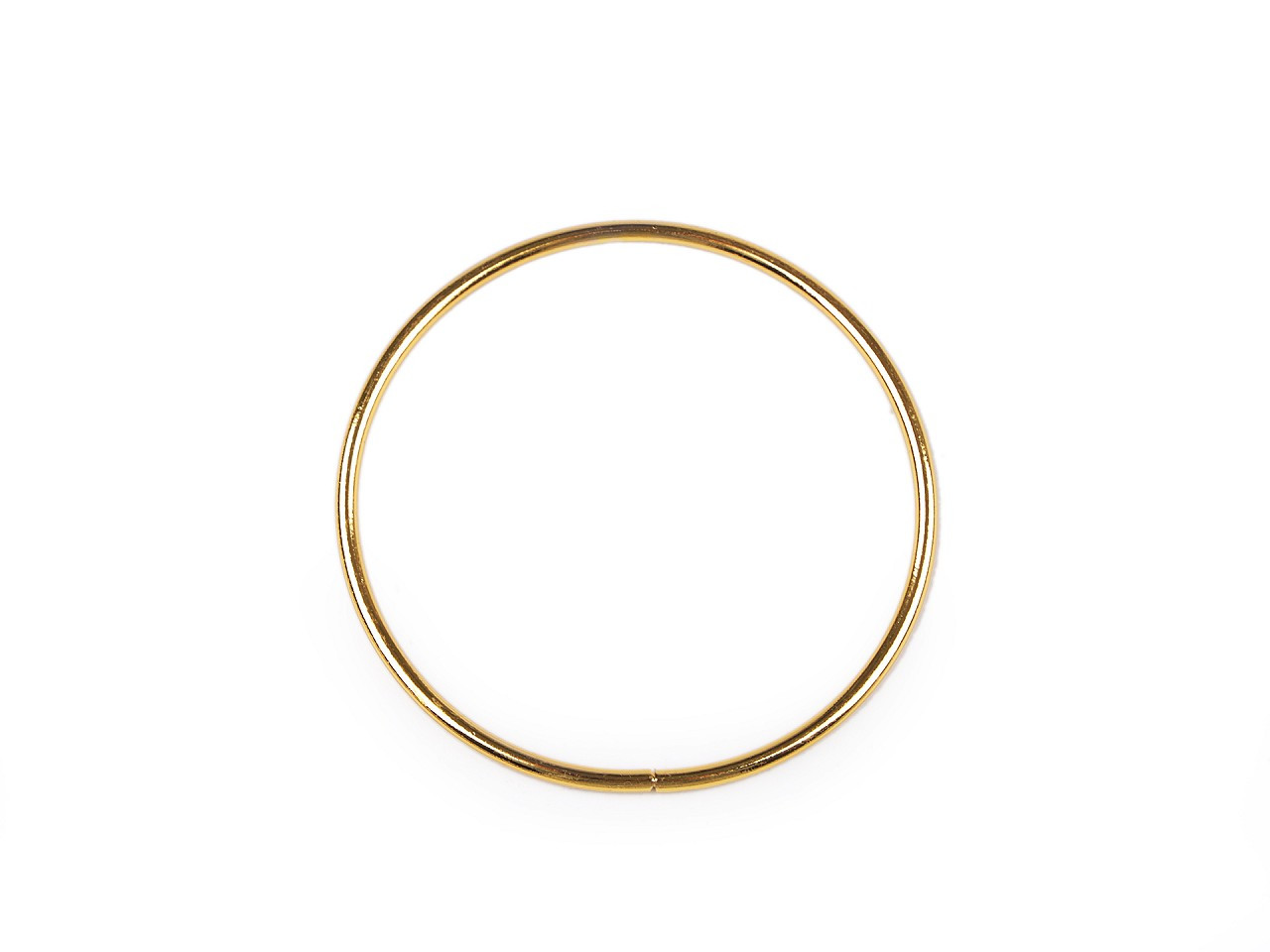 Kovový kruh na lapač snů / k dekorování Ø8 cm, barva zlatá