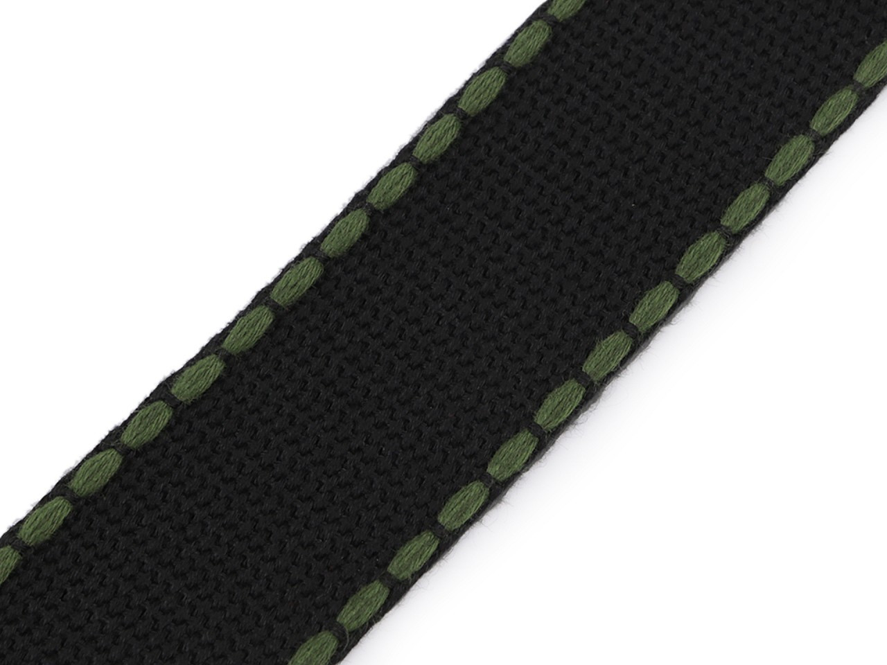 Popruh šíře 38 mm, barva 2 černá zelená