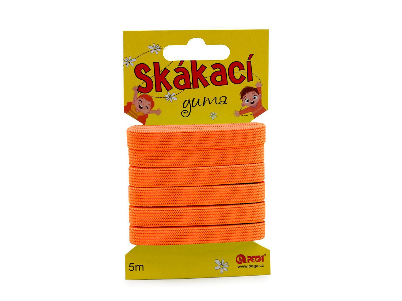 Skákací guma / pruženka galonová, barva 4301 oranžová neon