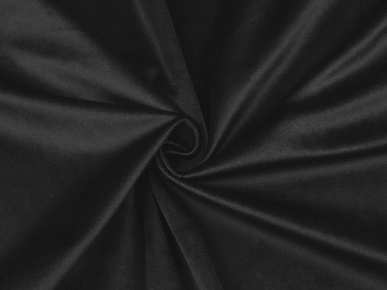 Samet / velvet hladký šíře 280 cm, barva 8 (25) černá