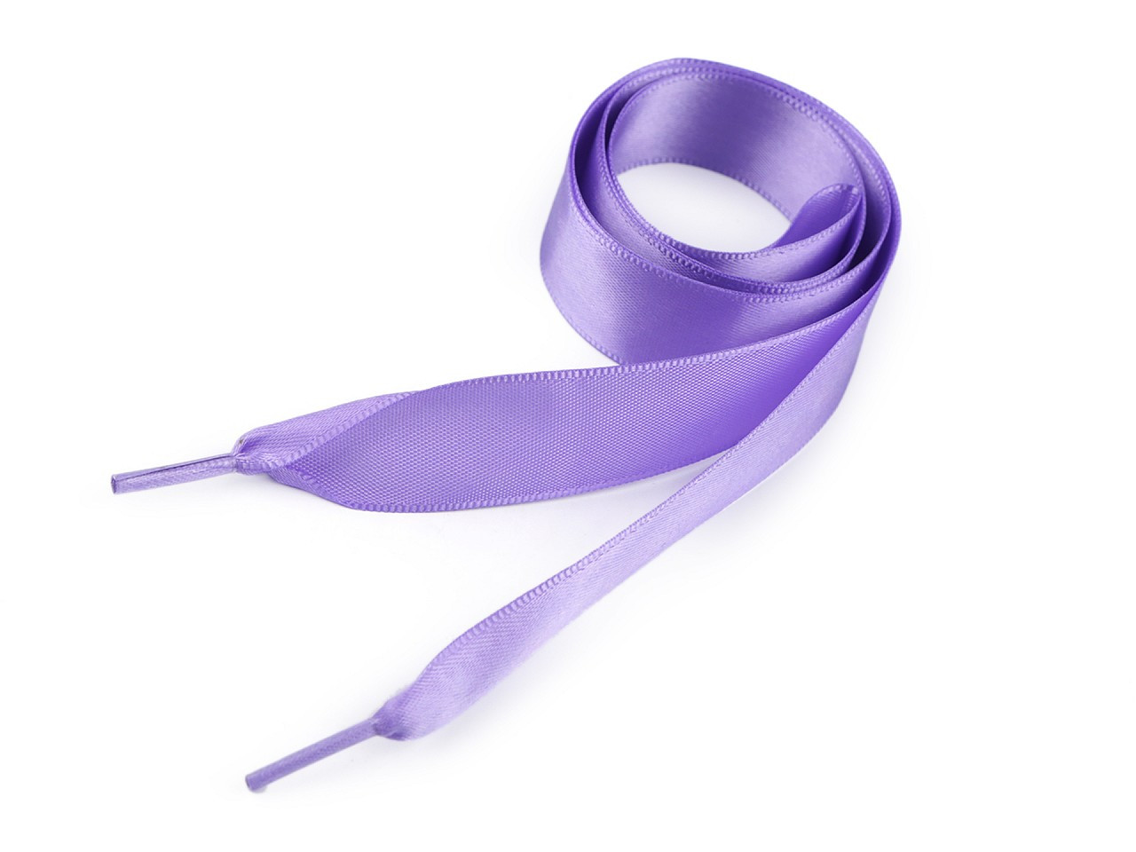 Saténové tkaničky do bot, tenisek a mikin délka 110 cm, barva 18 fialová lila