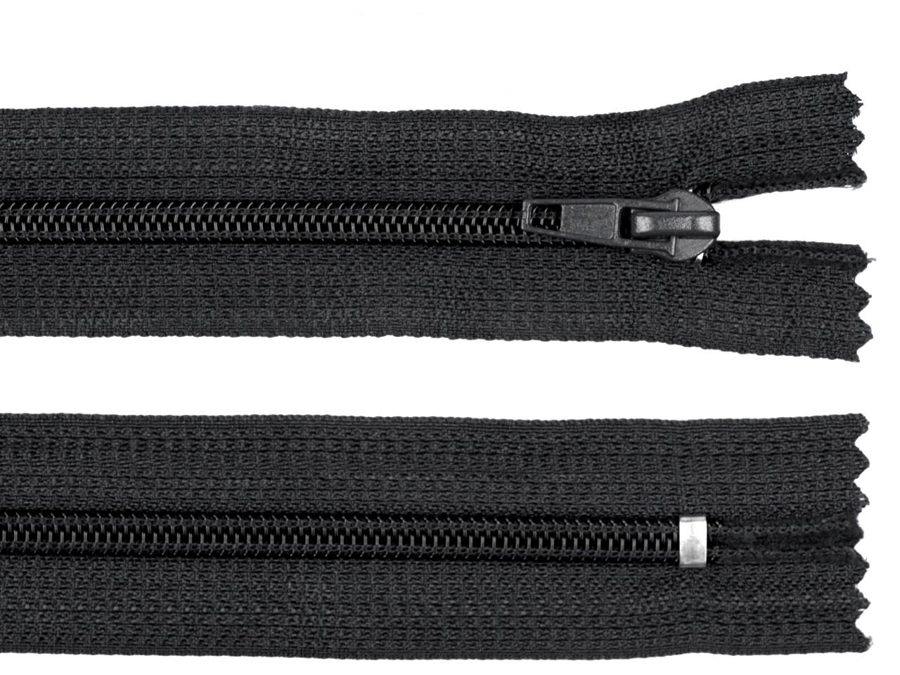 Spirálový zip šíře 5 mm délka 18 cm bílá a černá POL, barva Černá