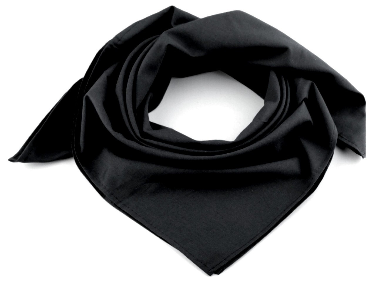 Bavlněný šátek jednobarevný 65x65 cm, barva 8 (219) černá