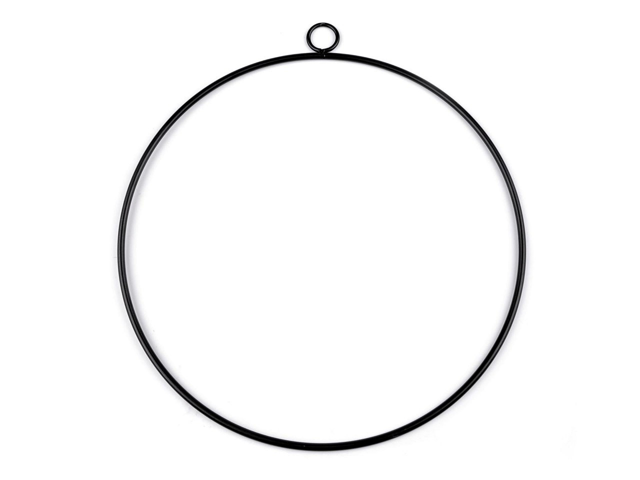 Kovový kruh na lapač snů / k dekorování Ø30 cm, barva 4 černá mat