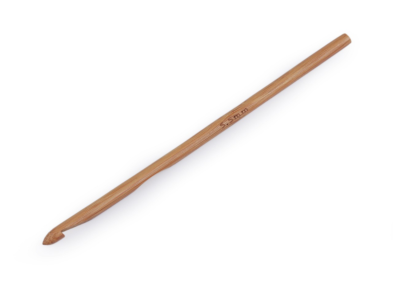Bambusový háček na háčkování vel. 3; 4; 4,5; 5; 5,5, barva 7 (5,5 mm) bambus tmavý