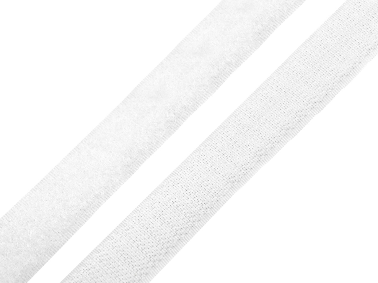 Suchý zip šíře 16mm bílý, černý komplet, barva Bílá