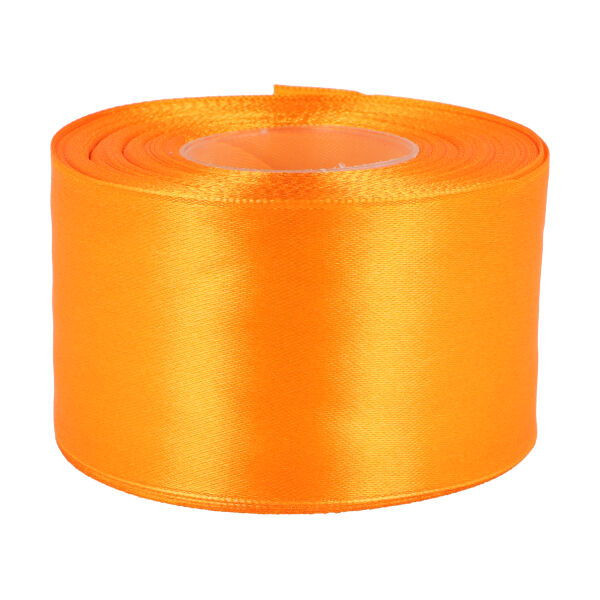 Atlasová stuha šíře 50 mm POL, barva Oranžová (3028)