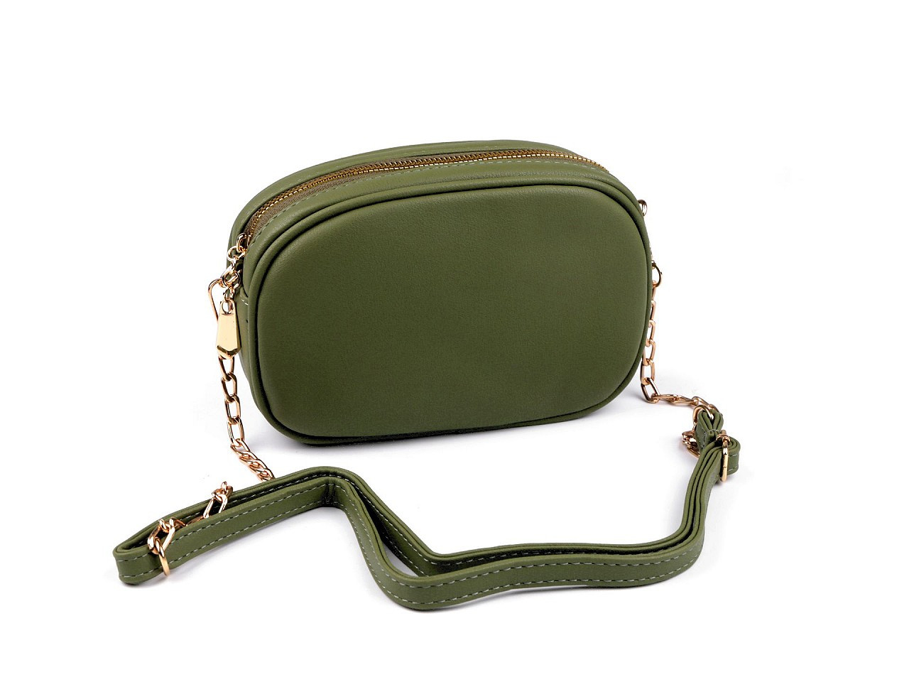Dámská / dívčí kabelka crossbody 13,5x20 cm, barva 5 zelená khaki