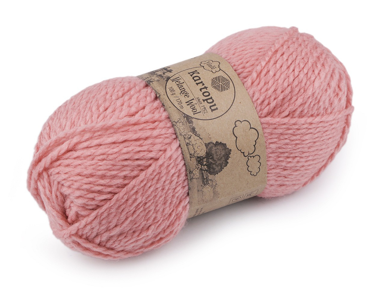 Pletací příze Melange Wool 100 g, barva 10 (2116) pudrová