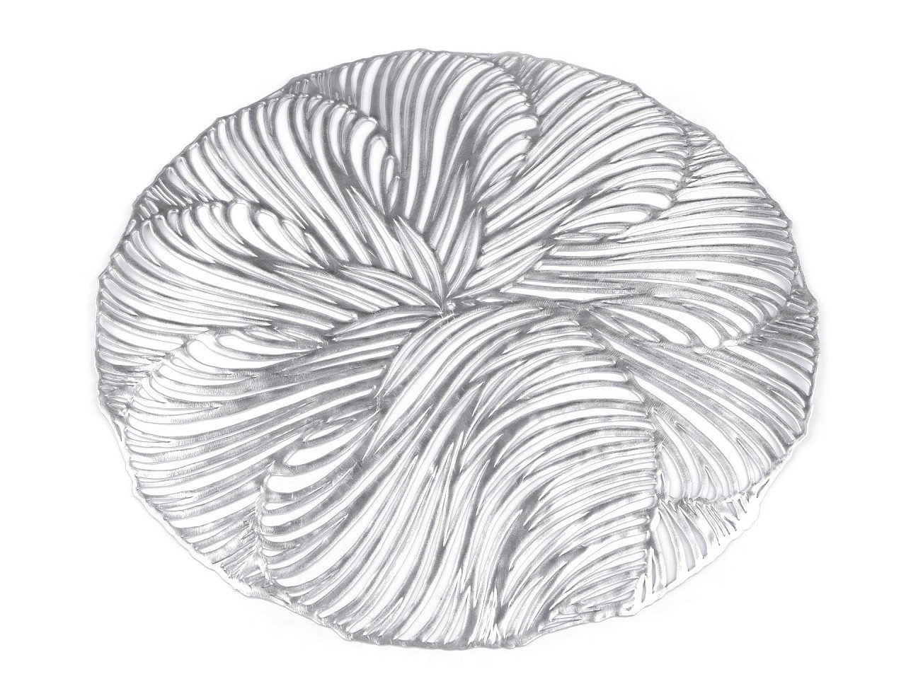 Metalické prostírání Ø38 cm, barva 1 stříbrná