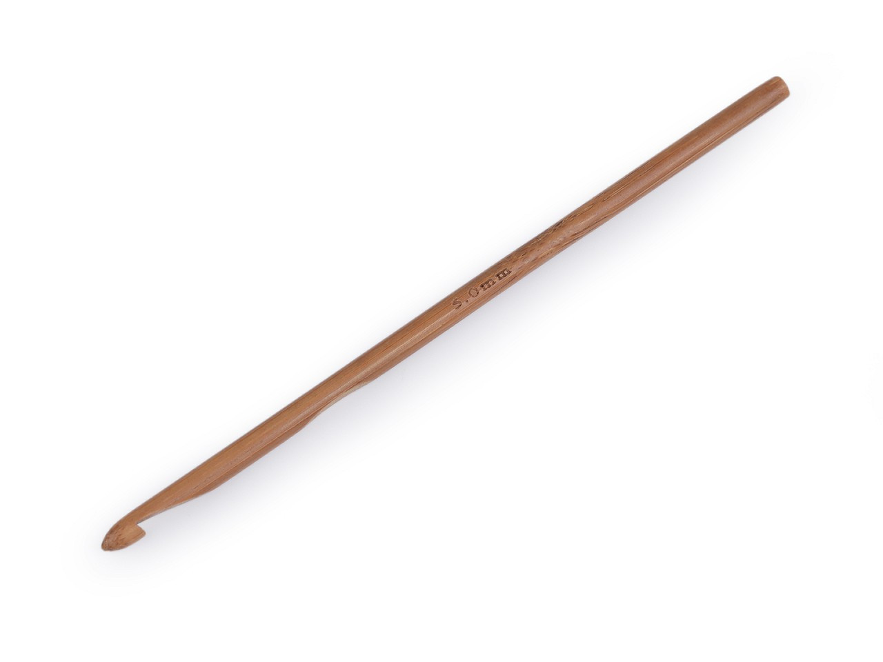 Bambusový háček na háčkování vel. 3; 4; 4,5; 5; 5,5, barva 6 (5 mm) bambus tmavý