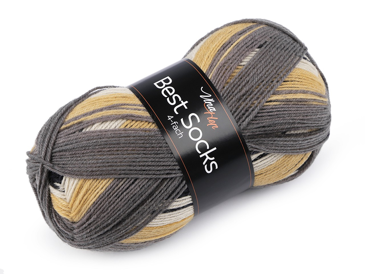 Pletací příze Best Socks samovzorovací / ponožkovka 100 g, barva 14 (7071) šedá tmavá