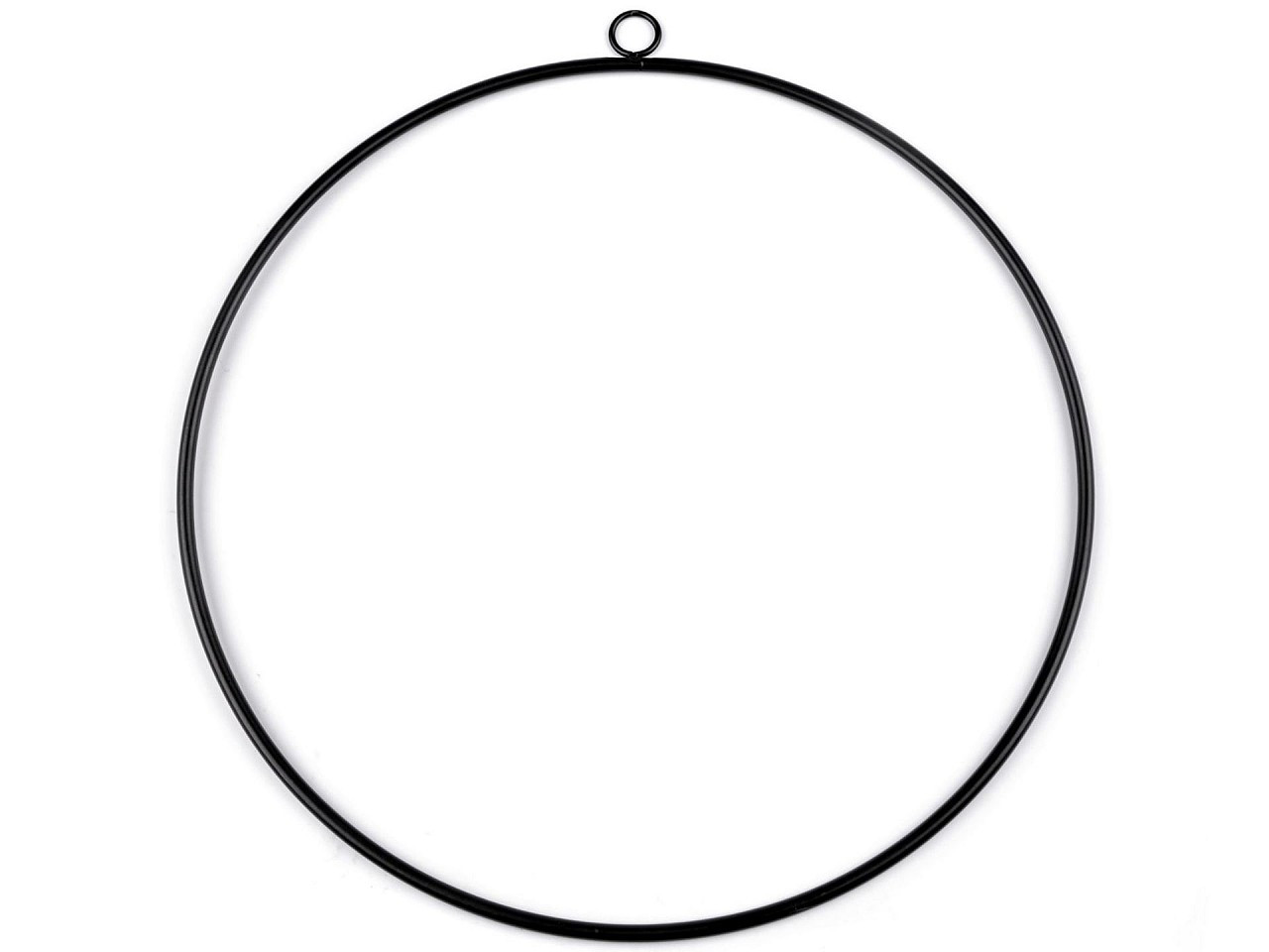 Kovový kruh na lapač snů / k dekorování Ø50 cm, barva 3 černá mat