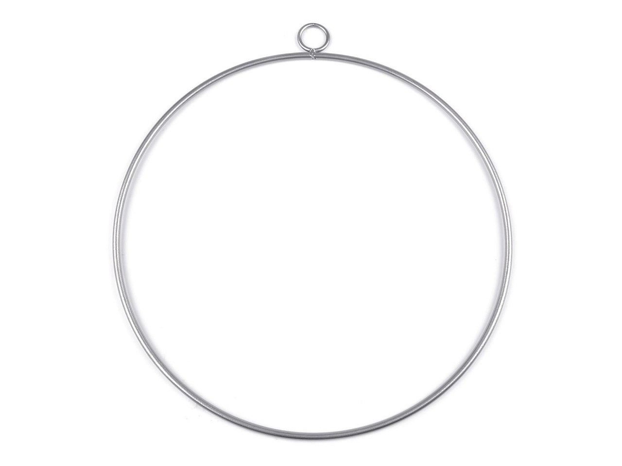 Kovový kruh na lapač snů / k dekorování Ø30 cm, barva 3 stříbrná tmavá mat