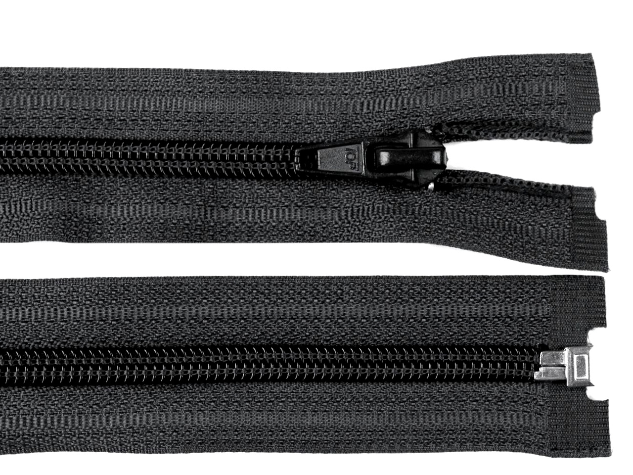 Spirálový zip šíře 5 mm délka 65 cm bílá a černá POL, barva Černá