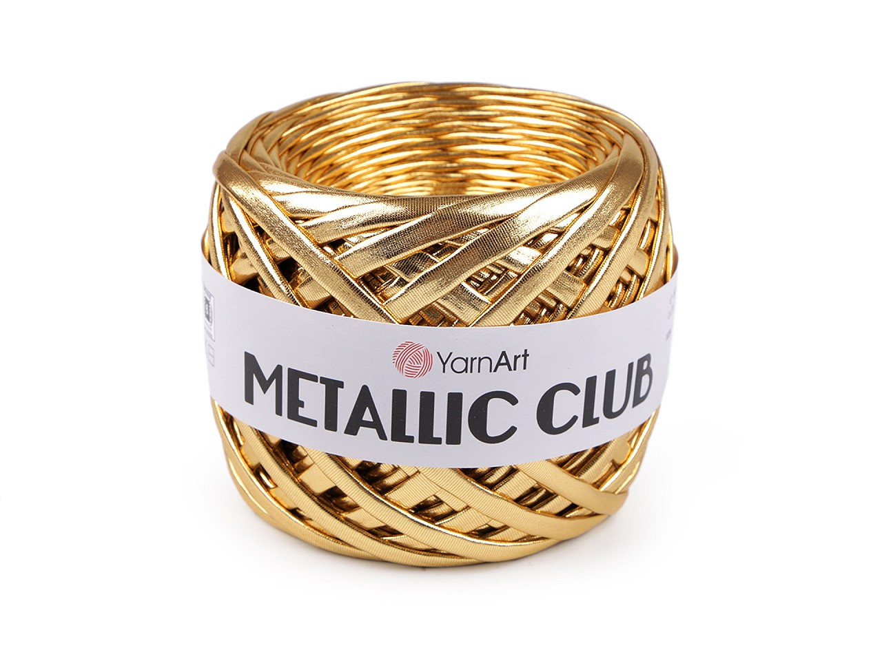 Pletací příze Metallic Club 180 g, barva 2 (8105) zlatá sv. lesk