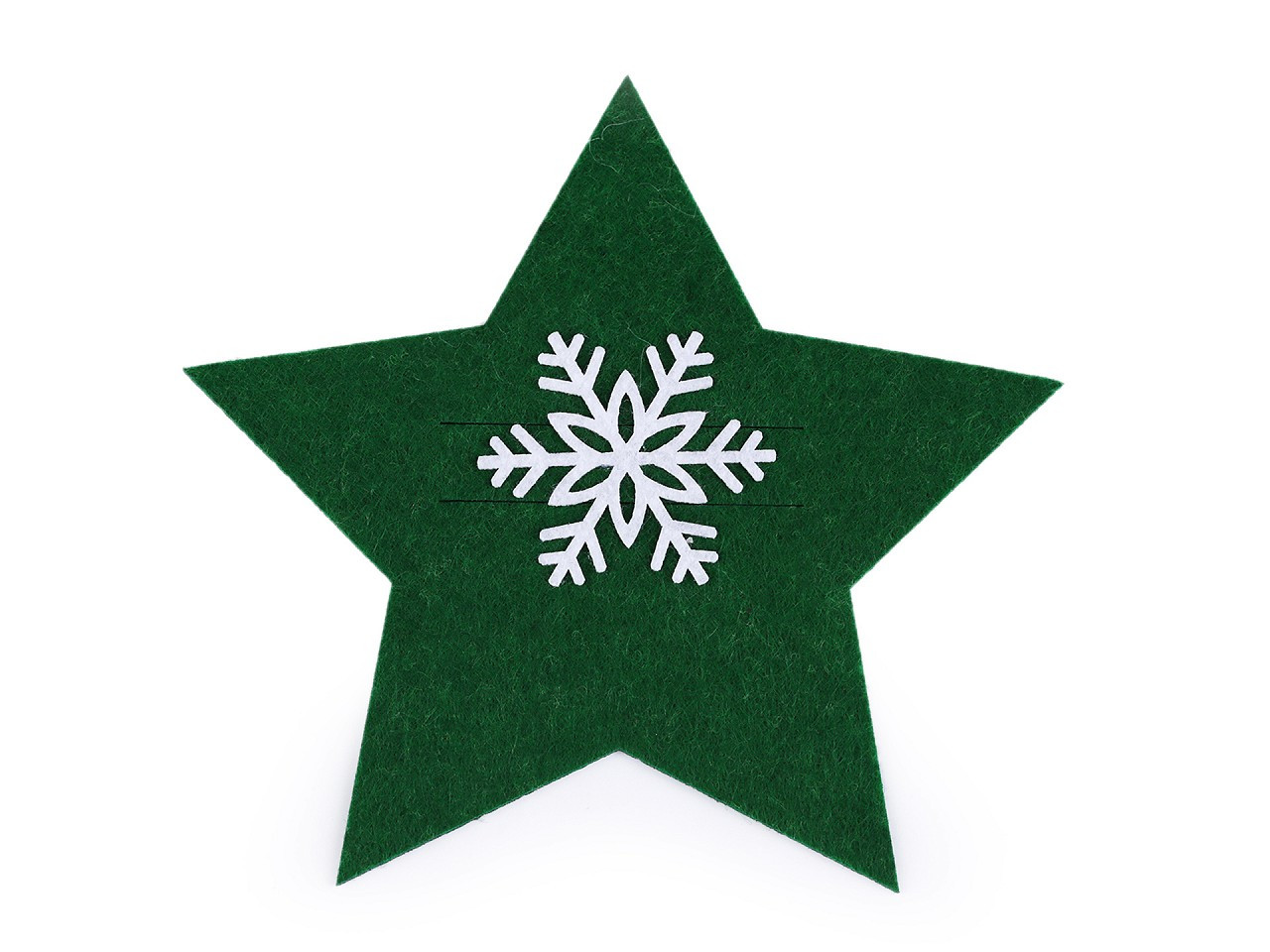 Vánoční prostírání na příbor hvězda, barva zelená tmavá