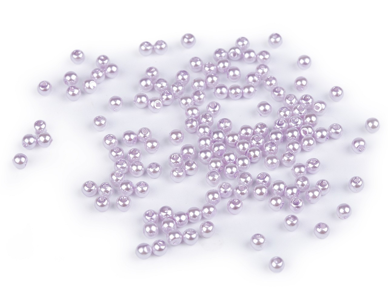 Plastové voskové korálky / perly Glance Ø4 mm, barva F24 fialová nejsvětlejší