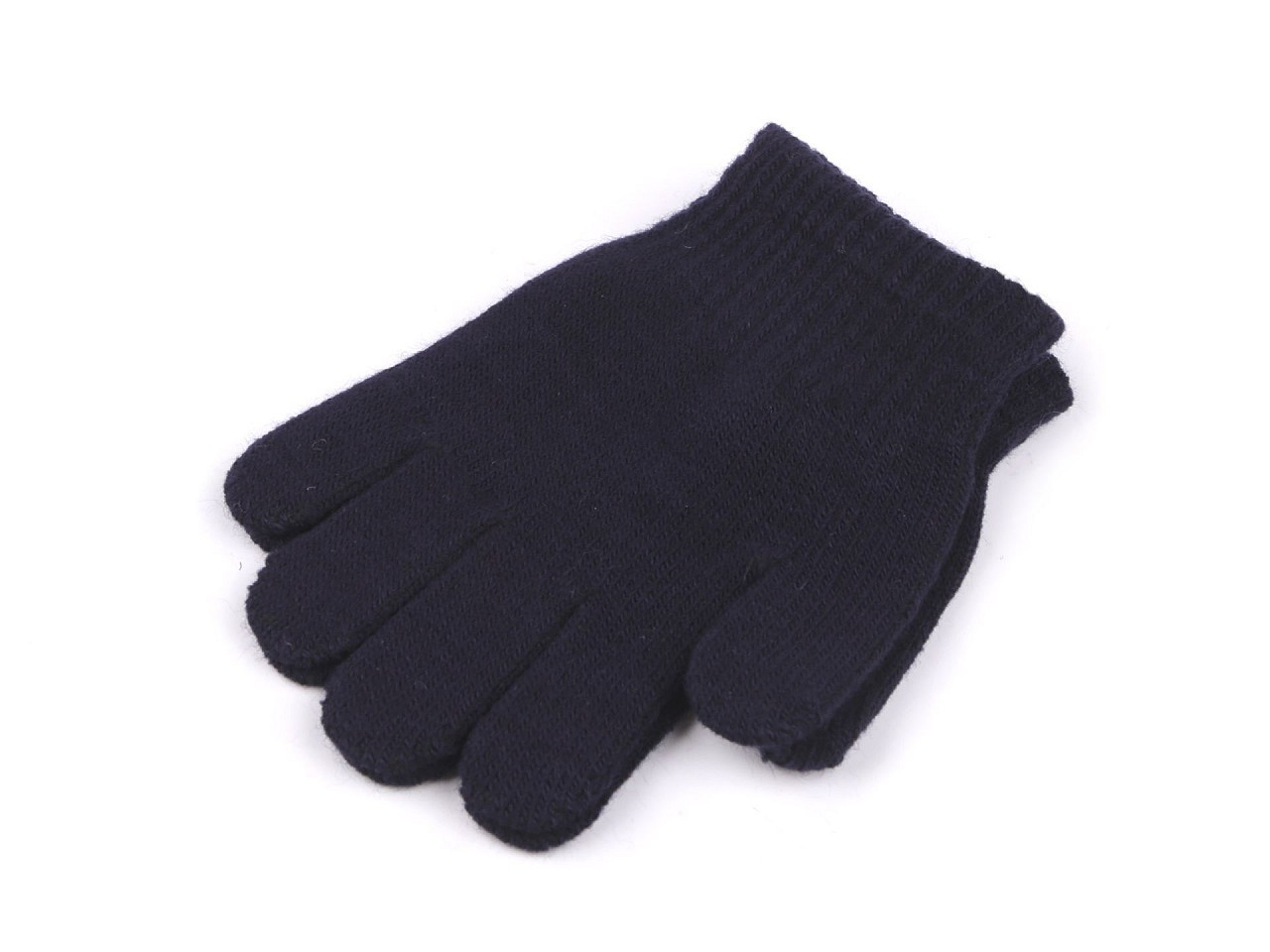 Dětské pletené rukavice, barva 4 modrá tmavá