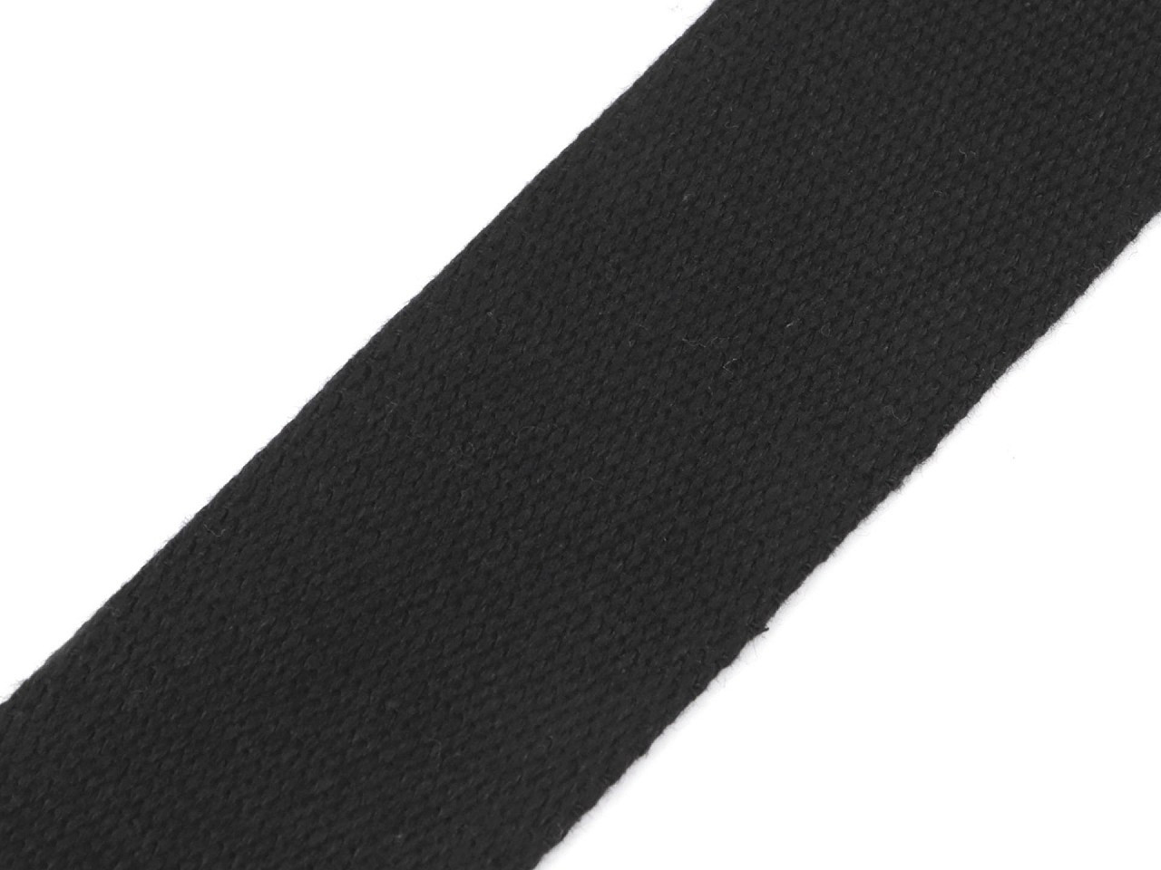 Bavlněný popruh šíře 50 mm, barva černá