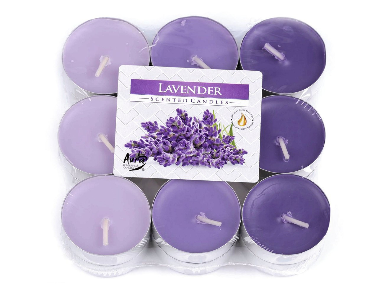 Čajové svíčky voňavé Ø4 cm, barva 4 (Levandule) fialová lila