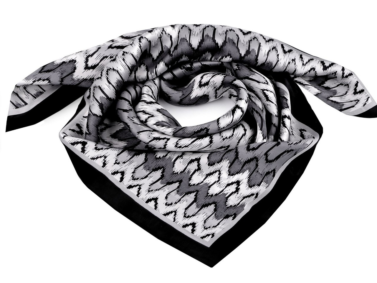 Saténový šátek 70x70 cm, barva 3 šedá