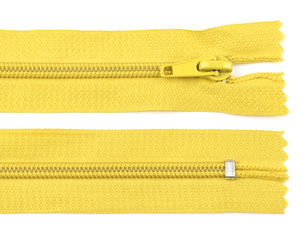 Spirálový zip šíře 5 mm délka 18 cm POL, barva 110 žlutá