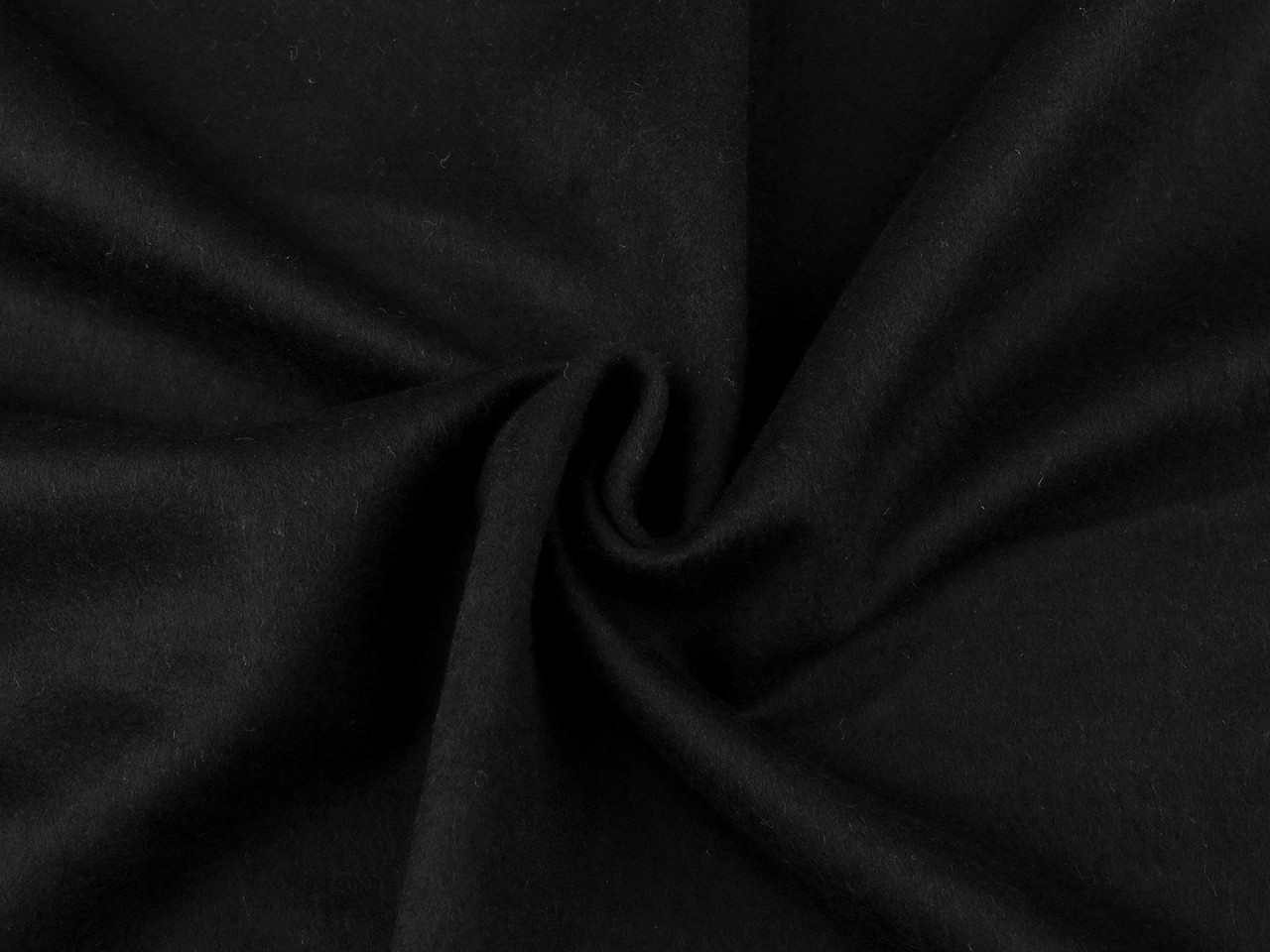 Vlněný flauš jednobarevný, barva 6 (8) černá