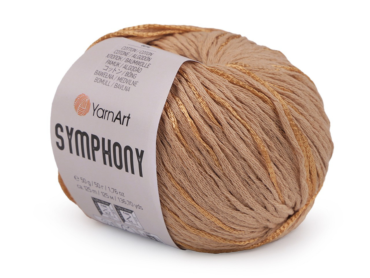 Pletací příze Symphony 50 g, barva 7 (2105) béžová