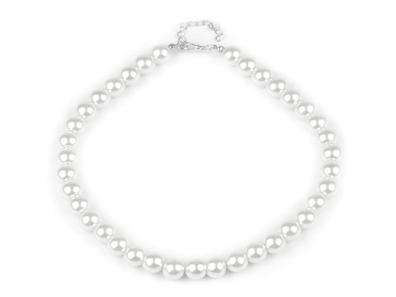 Perlový náhrdelník, barva 1 perlová