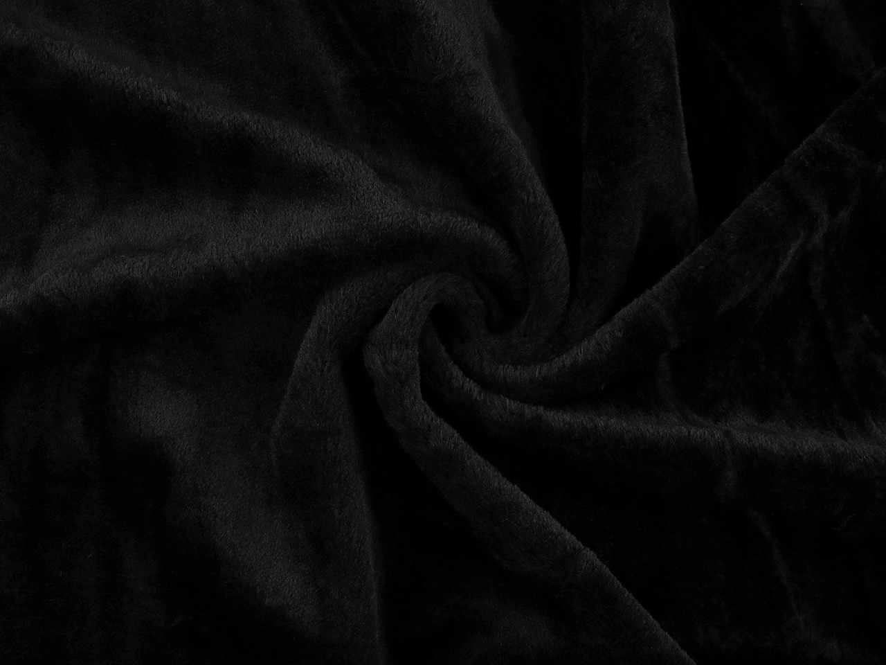 Oděvní / dekorační kožešina medvídek, barva 8 černá