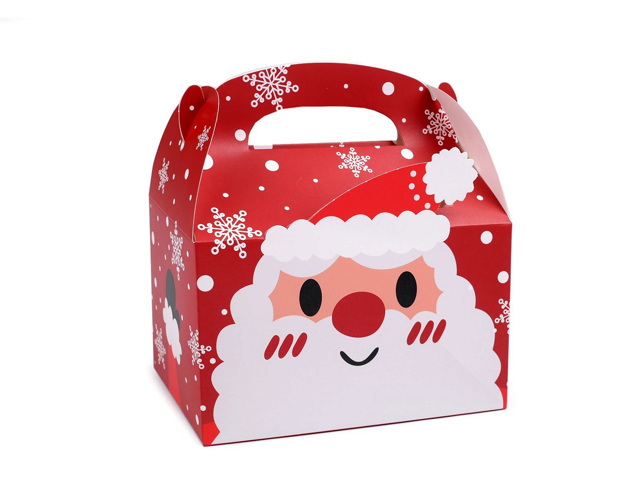 Vánoční dárková krabička sob, Mikuláš, barva 2 červená Mikuláš
