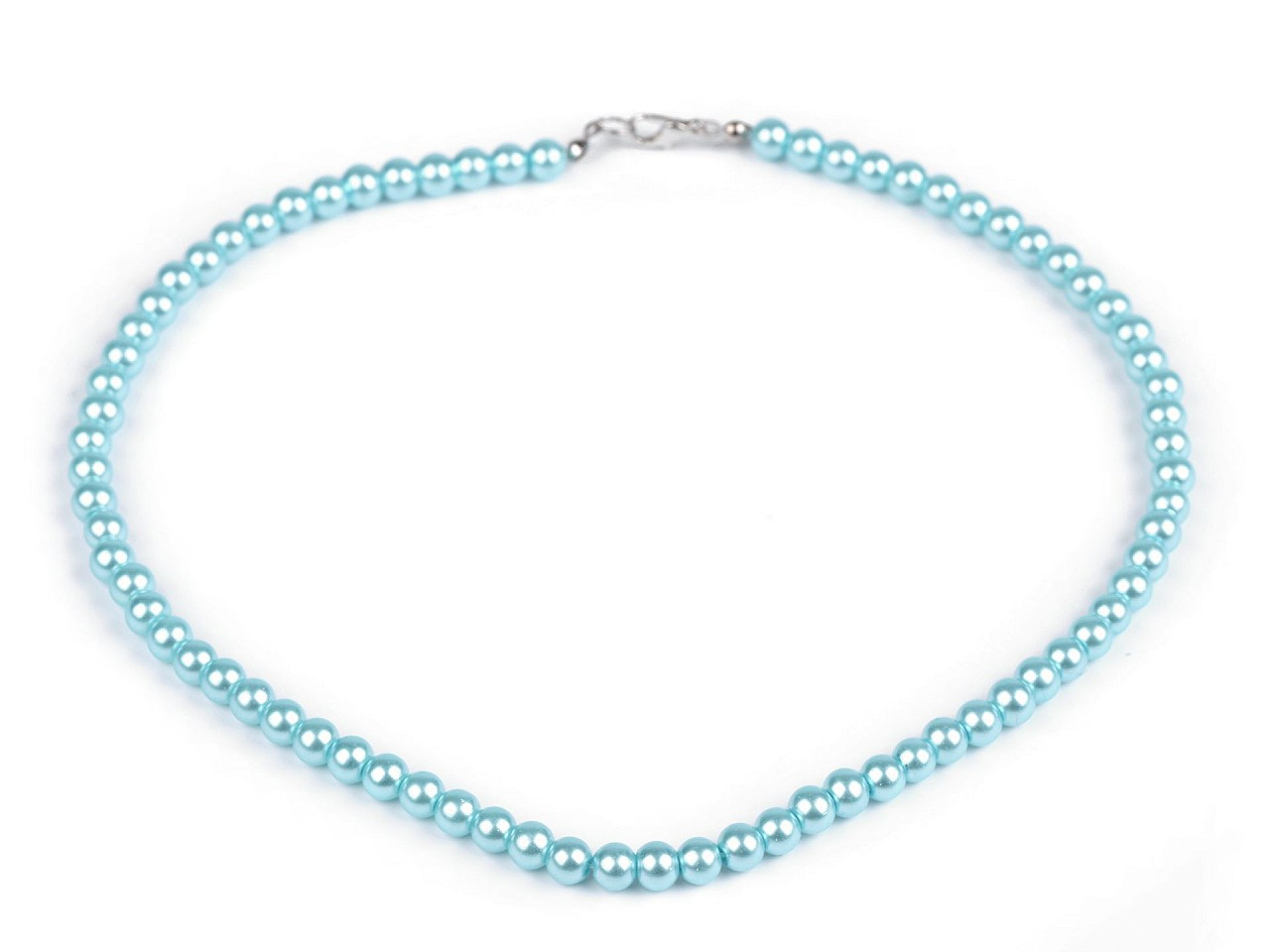 Perlový náhrdelník, barva 5 tyrkys sv.