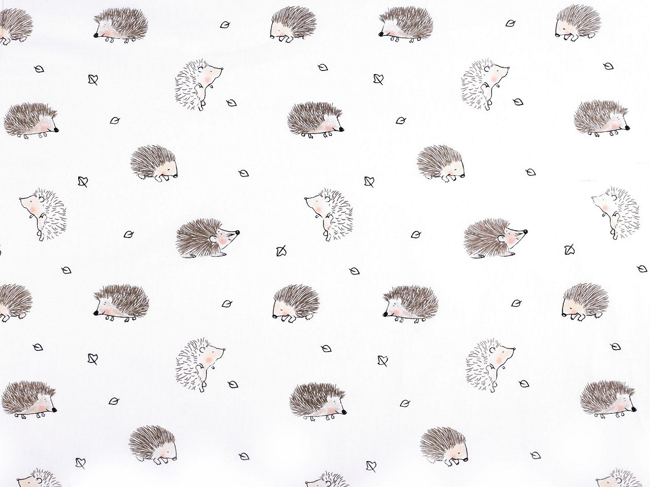 Bavlněná látka / plátno ježek, barva (790) bílá