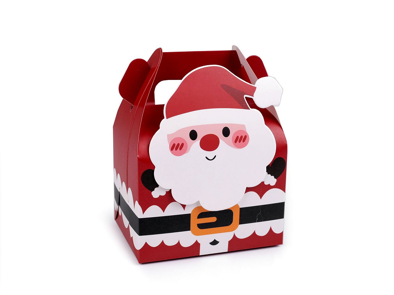 Vánoční dárková krabička sob, Mikuláš, sněhulák, barva 3 červená Mikuláš